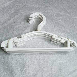 White Plastic Hangers Set Of 15